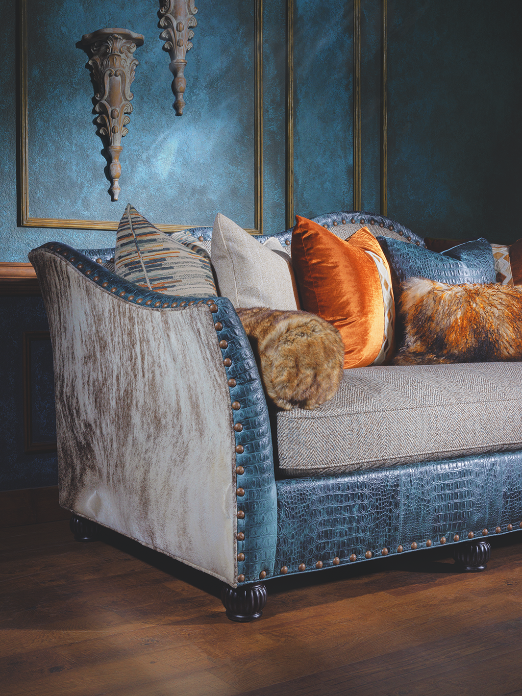 Atlanta Iris Teal Sofa Runyon S Fine Furniture