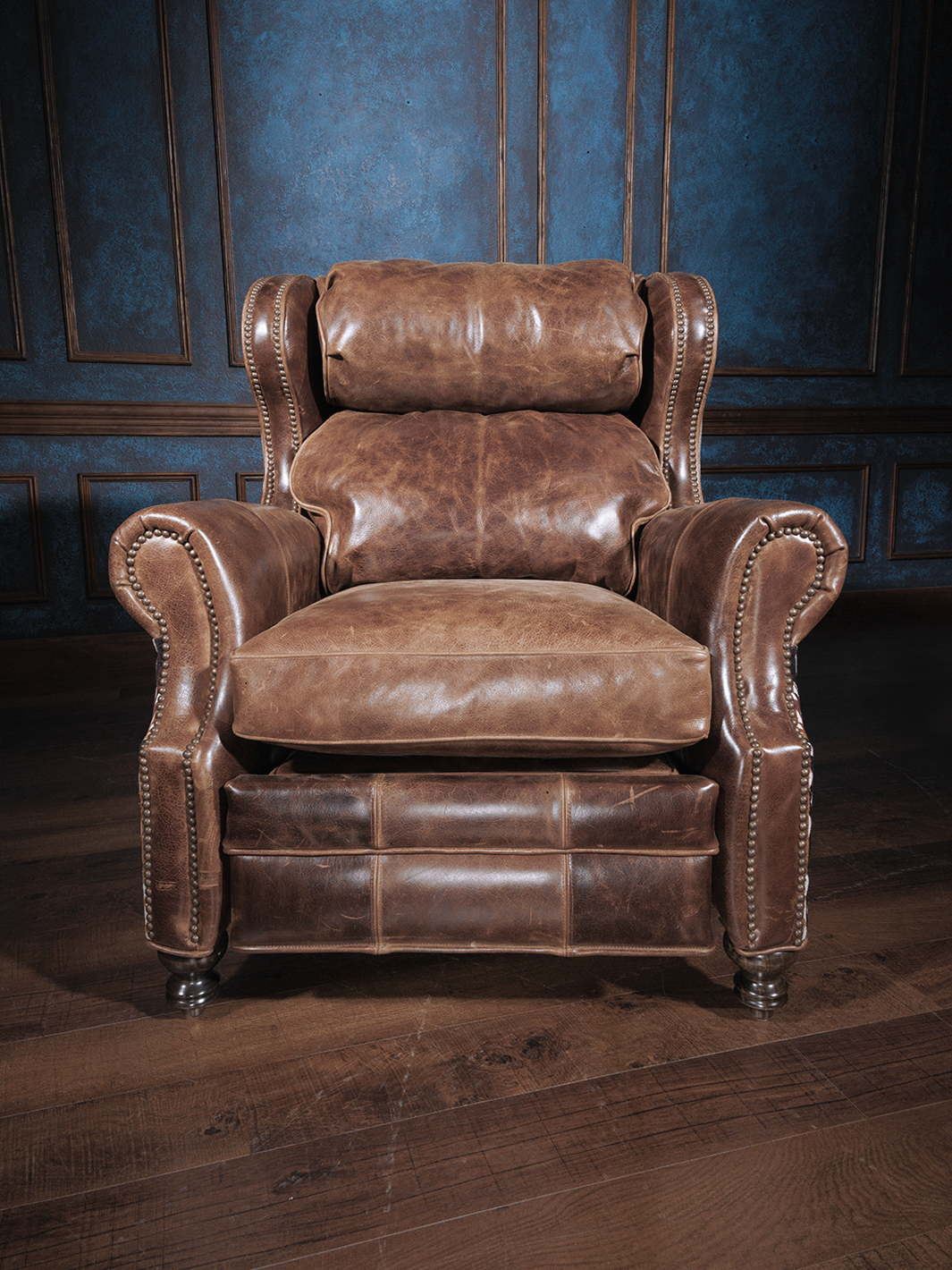 Aztec Chalk Leather Recliner
