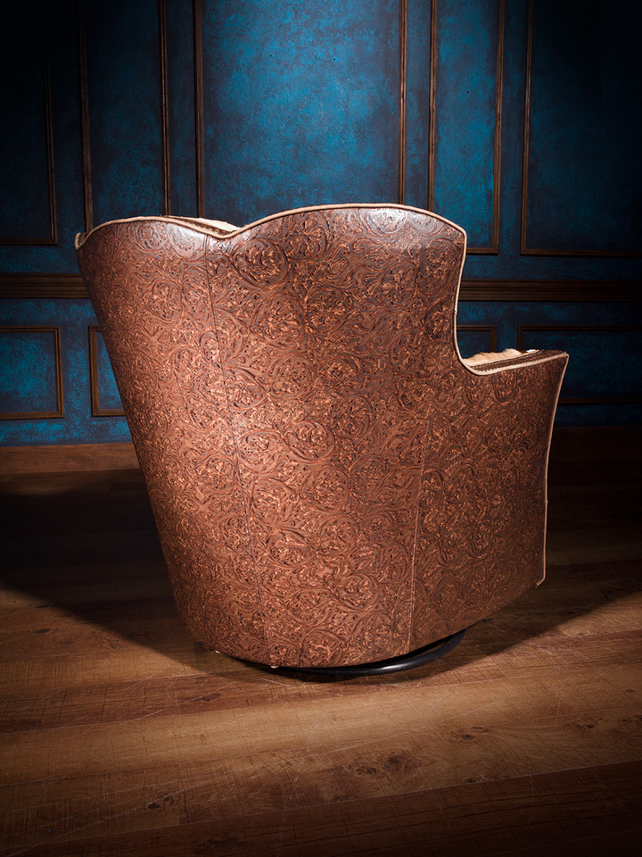 Springbok & Cowboy Tooled Indios Swivel Chair – Runyon's Fine Furniture