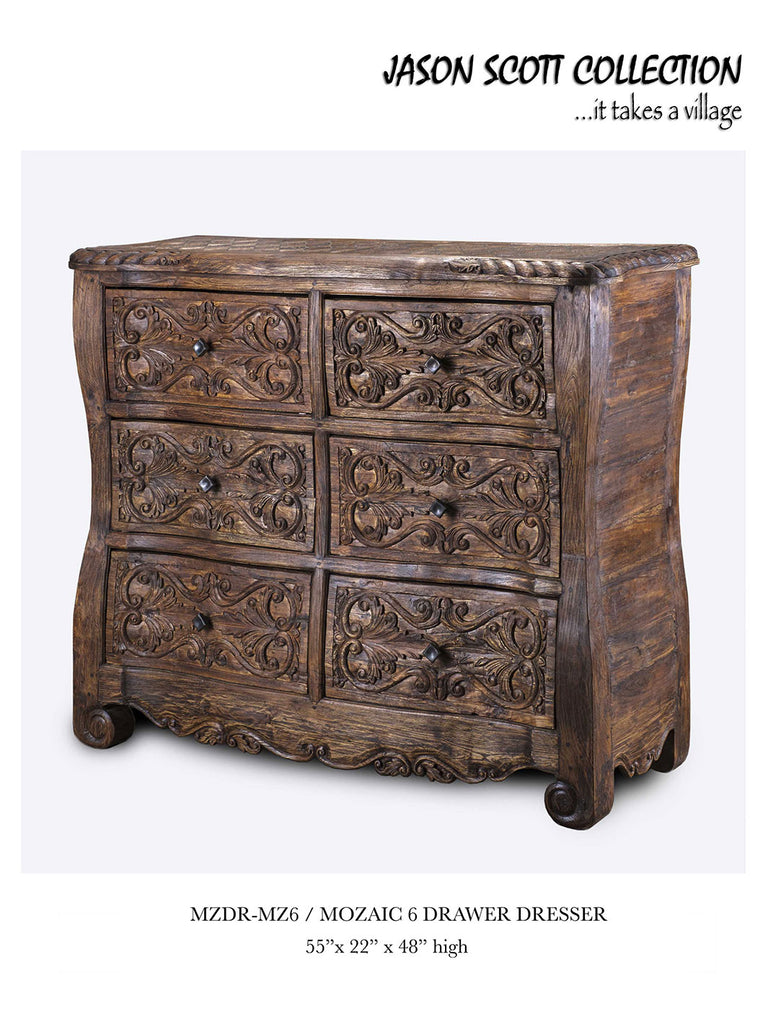 Jason Scott Mozaic Dresser / 6 Drawer – Runyon's Fine Furniture
