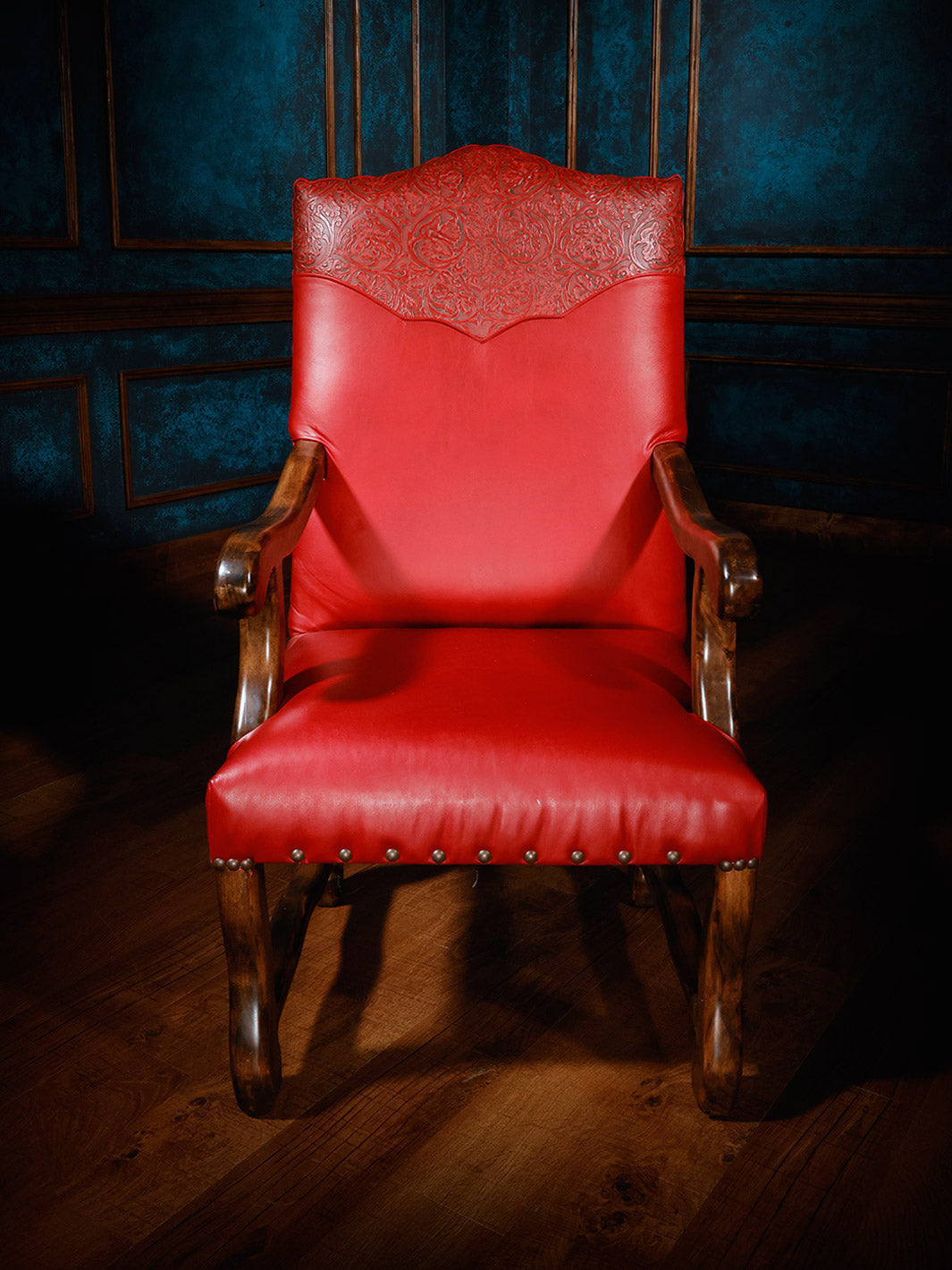 Red Dawn Western Leather Arm Chair