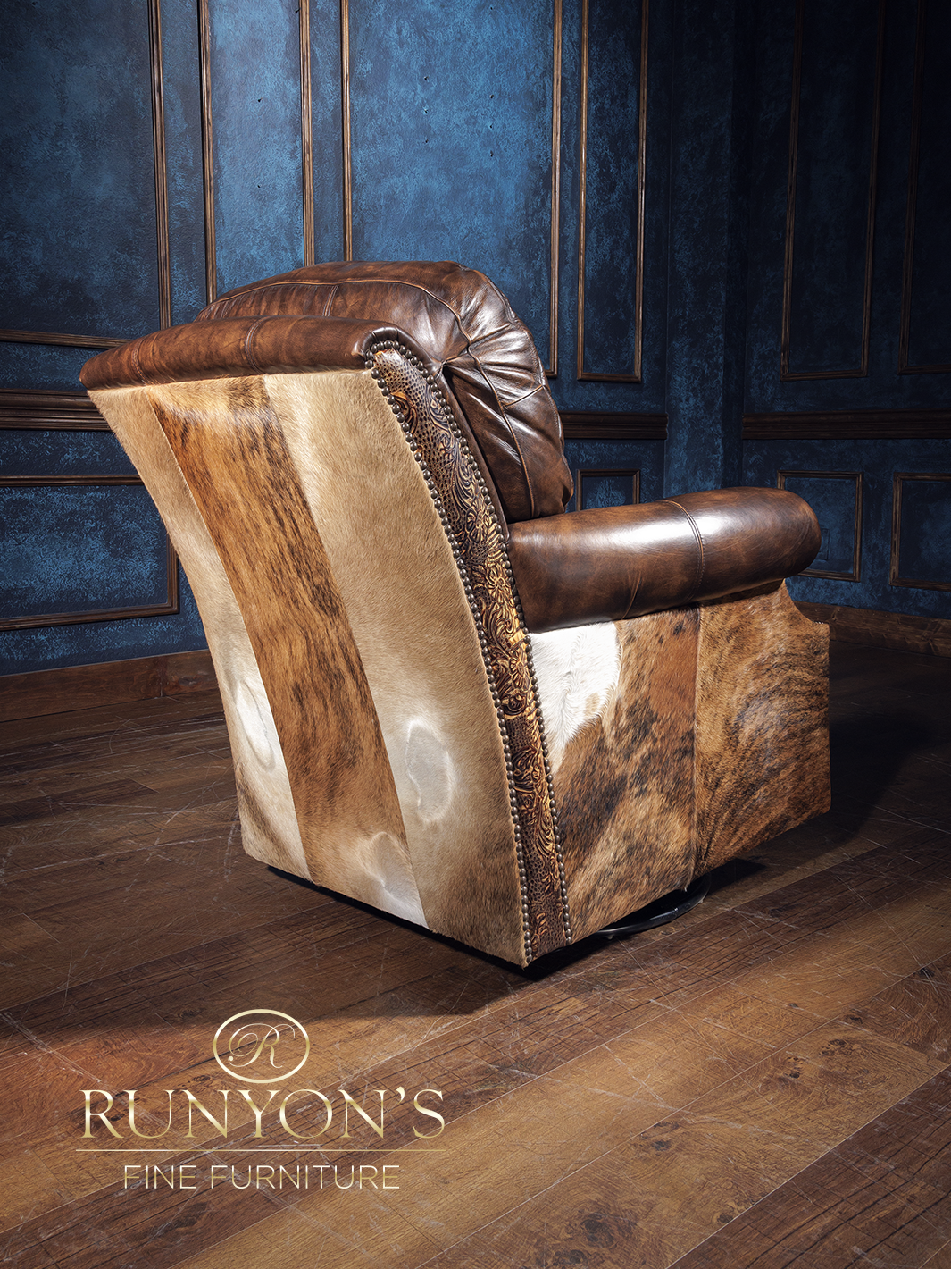 Rodeo Architect Quilted Leather Swivel Chair