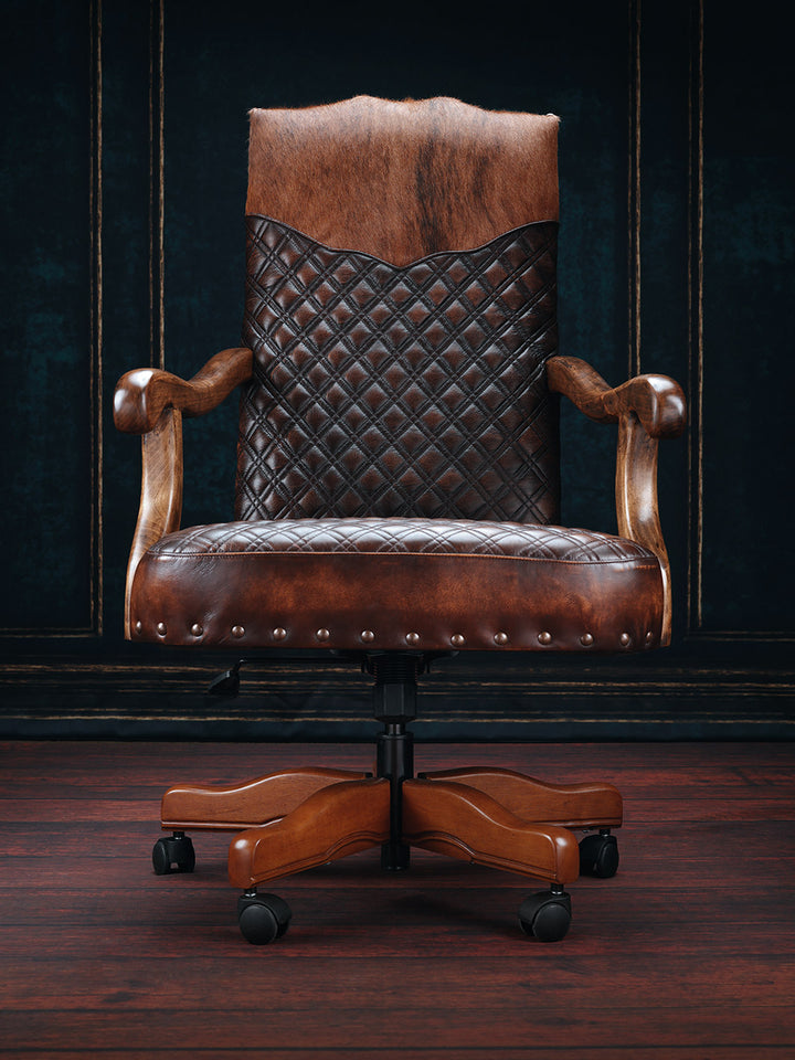 Rodeo Architect Quilted Leather Desk Chair