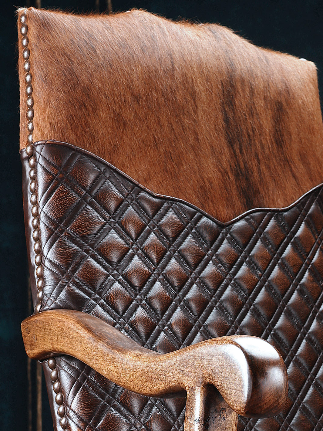 Rodeo Architect Quilted Cowhide Leather Desk Chair – Runyon's Fine ...
