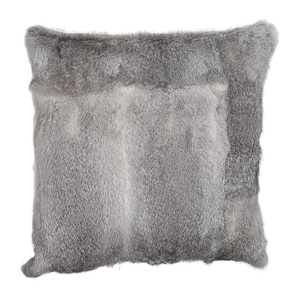 Grey Patch Rabbit Fur Pillow – Runyon's Fine Furniture