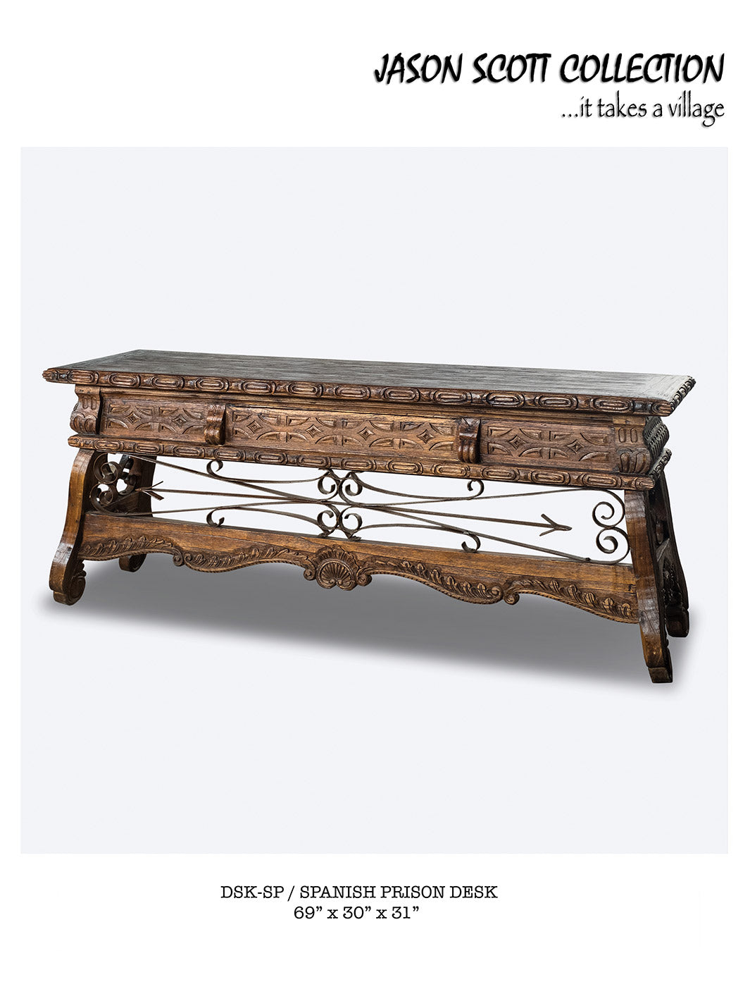 激レア！　山崎2003 Spanish oak シングルカスク W shop Jason Scott Spanish Prison Desk – Runyon's Fine Furniture