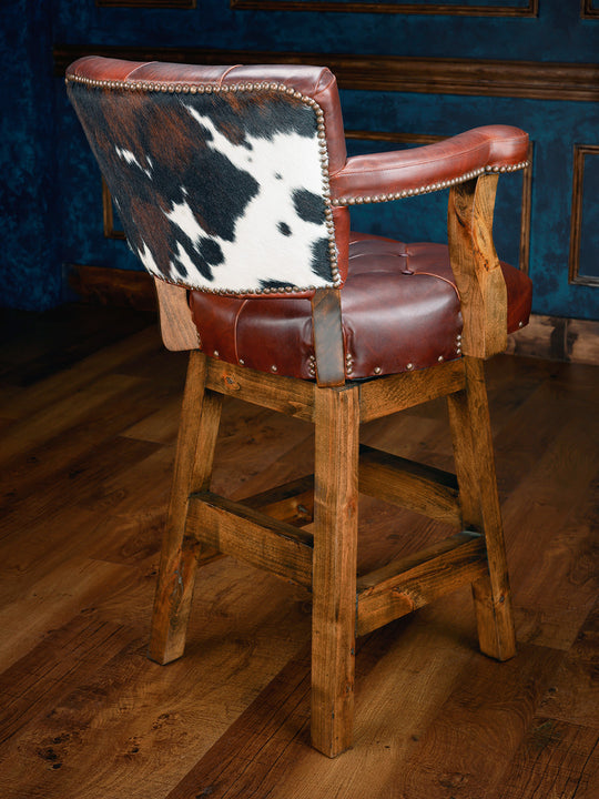 Western Bar Stools Western Leather Bar Stools Western Cowhide